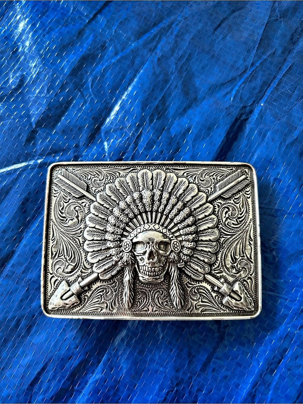 Skull Western Belt Buckle